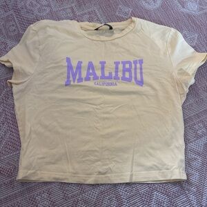 Malibu California Women's Yellow T-Shirt